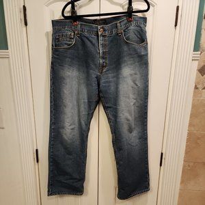 U.S. POLO ASSN. size 40 X 30 Relaxed Straight Leg Men's Denim Blue Jeans
